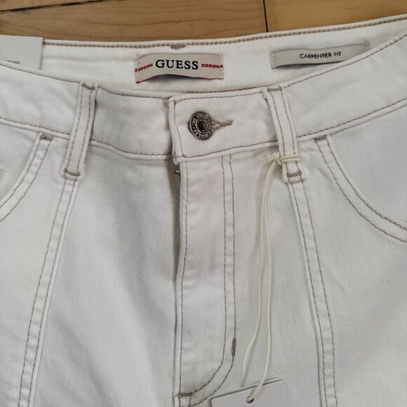 Guess "High Rise - Carpenter" White Ankle Jean, 29 - Picture 4 of 6